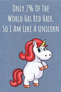 Only 2% Of The World Has Red Hair So I Am Like A Unicorn