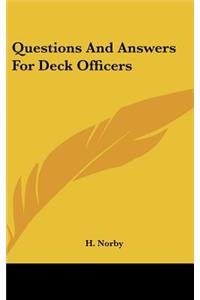 Questions and Answers for Deck Officers