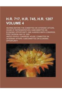 H.R. 717, H.R. 745, H.R. 1207; Hearing Before the Committee on Veterans' Affairs, House of Representatives, Subcommittee on Economic Opportunity, One