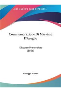 Commemorazione Di Massimo D'Azeglio