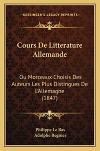 Cours De Litterature Allemande