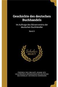 Geschichte Des Deutschen Buchhandels