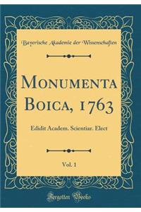 Monumenta Boica, 1763, Vol. 1
