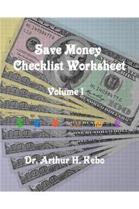 Save Money Checklist Worksheet - Volume 1