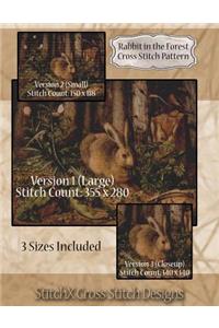 Rabbit in the Forest Cross Stitch Pattern