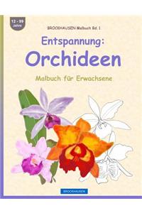 BROCKHAUSEN Malbuch Bd. 1 - Entspannung: Orchideen: Malbuch für Erwachsene