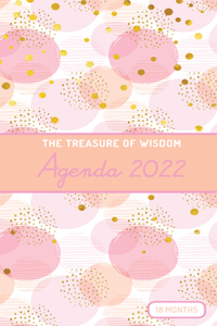 The Treasure of Wisdom - 2022 Pocket Planner - Bubbles and Gold - Peach: An 18 Month Planner with Inspirational Bible Verses