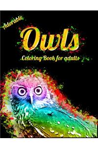 Adorable Owls Coloring Book for adults