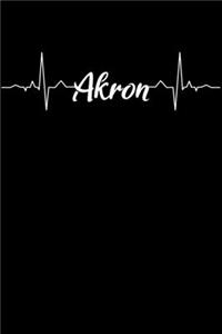 Akron Heartbeat: Notebook: Akron Ohio is the city that lets your heart beating faster! Over 110 lined pages 6x9