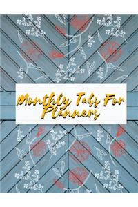 Monthly Tabs For Planners