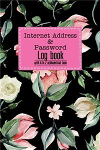 Internet address and Password log book with A to Z alphabetical tabs