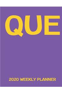 Que 2020 Weekly Planner