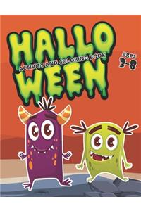 Halloween Coloring and Activity Book Ages 3-8