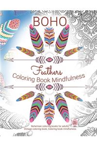 Feathers BOHO coloring book mindfulness