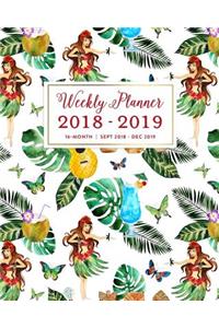 Weekly Planner 2018 - 2019, 16 Month Sept 2018 - Dec 2019