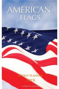 American Flags Weekly Planner 2019