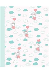Sketchbook: Bunnies with Balloons 8x10 - Blank Journal with No Lines - Journal Notebook with Unlined Pages for Drawing and Writing on Blank Paper