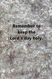 2019 Weekly Planner Religious Theme 3rd Commandment Modern Stone