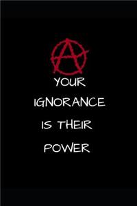Your Ignorance Is Their Power: Funny Notebook Journal - Small Lined (6 X 9 )