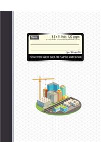 Isometric Grid Graph Paper Notebook (3D Triangular Paper)