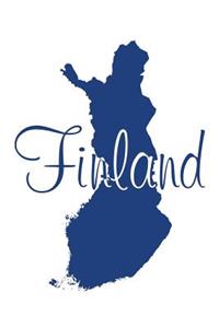 Finland - Flag Blue Blank Notebook