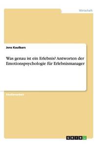 Was Genau Ist Ein Erlebnis? Antworten Der Emotionspsychologie Für Erlebnismanager