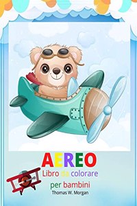 Aereo Libro da colorare per bambini