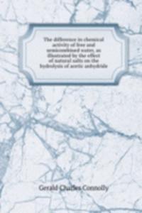 difference in chemical activity of free and semicombined water, as illustrated by the effect of natural salts on the hydrolysis of acetic anhydride