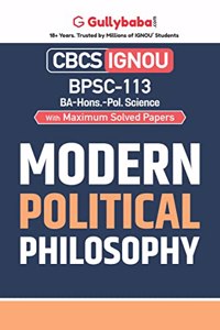 Gullybaba IGNOU CBCS BA (Honours) 6th Sem BPSC-113 Modern Political Philosophy in English