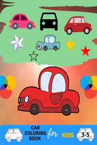 Car coloring book for kids 3-5