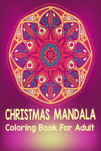Christmas mandala coloring book for adult
