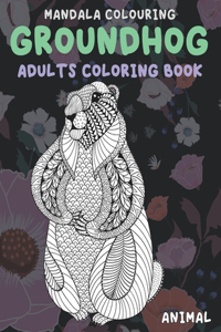 Mandala Colouring Adults Coloring Book - Animal - Groundhog