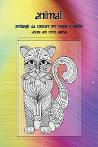 Zentangle da colorare per penne e matite - Disegni Anti stress Animali - Animali