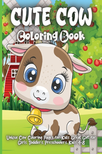 Cute Cow Coloring Book