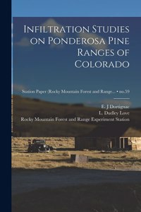 Infiltration Studies on Ponderosa Pine Ranges of Colorado; no.59
