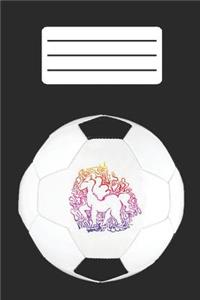 Fußball Einhorn Notizbuch