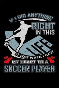 If I Did Anything Right in This Life It Was When I Gave My Heart to a Soccer Player