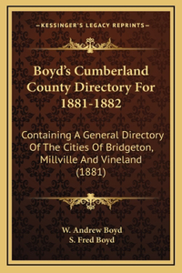 Boyd's Cumberland County Directory For 1881-1882
