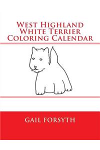 West Highland White Terrier Coloring Calendar