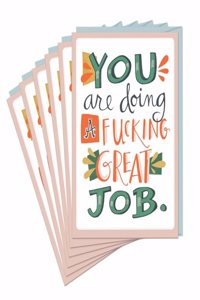 6-Pack Em & Friends Fucking Great Job Sticker Cards