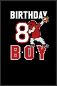 8 years old dabbing Baseball fan birthday