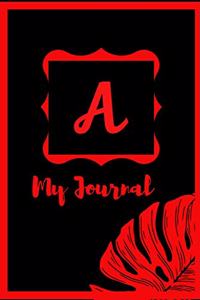 Notebook Journal with the initial A