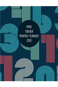 Math Teacher Monthly Planner 2020