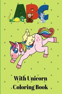 ABC with Unicorn Coloring Book