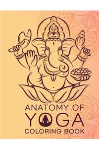 Anatomy of yoga colouring book
