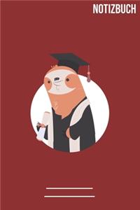 Notizbuch Abschluss Faultier