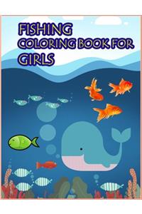 Fishing Coloring Book For Girls