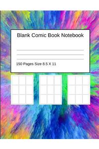 Blank Comic Book Notebook 150 Pages Size 8.5 X 11