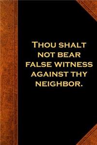 Religious Journal 8th Commandment Vintage Style Traditional