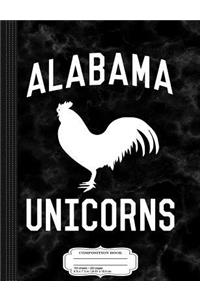 Funny Alabama Unicorns Composition Notebook